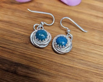 Chrysocolla Rosette Earrings