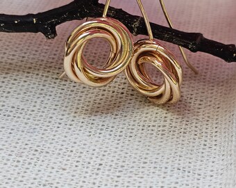 Gold Rosette Earrings