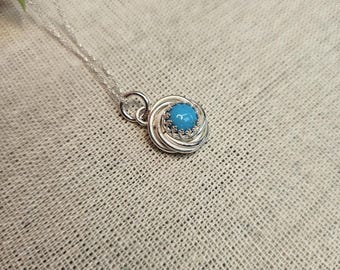 Turquoise Rosette Necklace