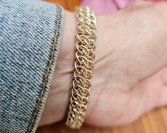 Silver & Gold Woven Bracelet
