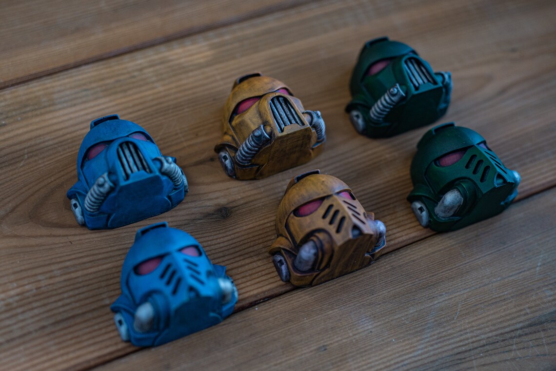 Space marine helmet Warhammer 40k fridge Etsy