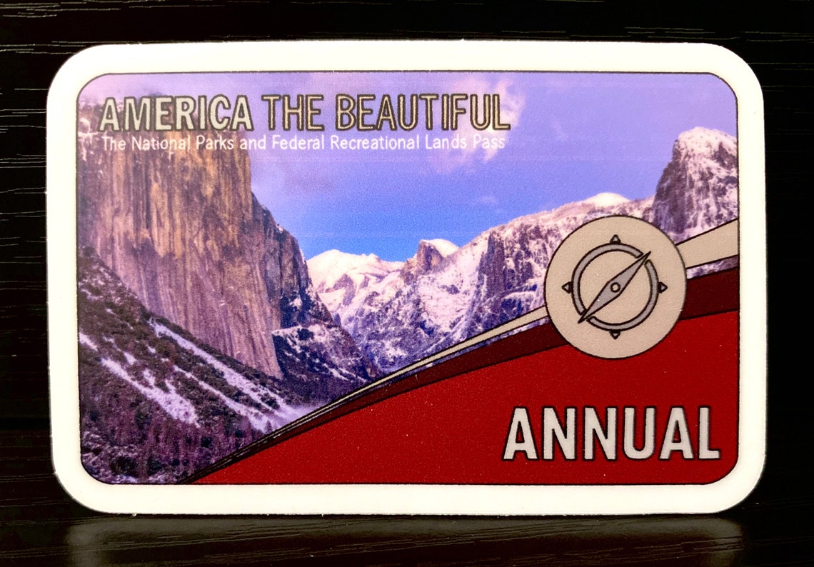 National Park Annual Pass Sticker con Yosemite National Park Etsy España
