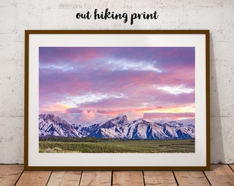 Mammoth Lakes Sunset Photography Print, Sierra Nevada Landscape