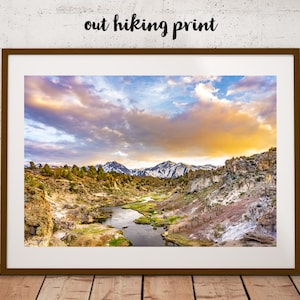 Hot Creek Sunset / Sierra Nevada Photography Wide Print [Mammoth Lakes, Mountains, Eastern Sierra, Sierra Nevada, Landscape Photography]