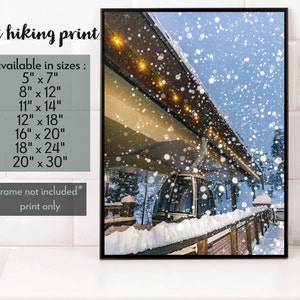 Ski Town Gondola Photography Print [Snowstorm, Ski Town, Gondola, Mammoth Lakes, Mountain Lovers, Sierra Nevada, Winter Wonderland]