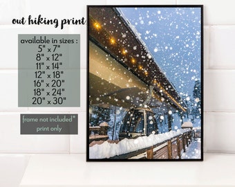 Mammoth Lakes Gondola Snowstorm Photography Print