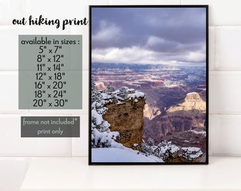 Grand Canyon Morning Storm Photography Print, Arizona Landscape Wall Art