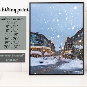 Mammoth Lakes Photography Print Winter Wonderland at the Village [Mammoth Lakes, Mountain Lovers, Sierra Nevada, Landscape Photography]