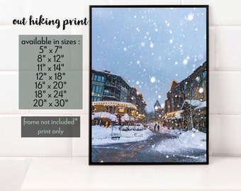 Mammoth Lakes Photography Print Winter Wonderland at the Village [Mammoth Lakes, Mountain Lovers, Sierra Nevada, Landscape Photography]