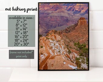 Grand Canyon Photography Print, South Kaibab Trail, Arizona Wall Art