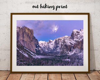 Yosemite Tunnel View Winter Landscape Photography Print