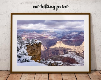 Grand Canyon Photography Wide Print Morning Storm [Wall Art, National Parks, Nature, Arizona, Desert Views, GCNP, Landscape Photography]