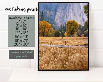 Yosemite Valley Fall Photography Print [Wall Art, Mountain Lovers, California, Yosemite National Park, Landscape Photography, Fall Meadows]