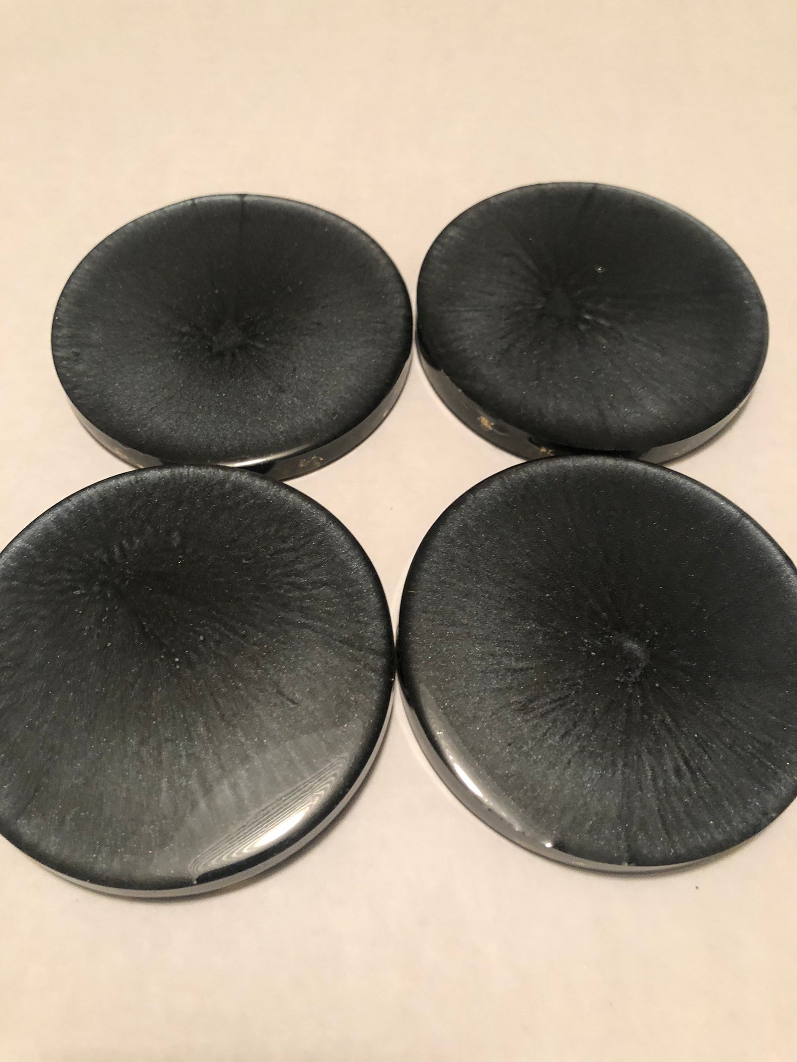 Set of 4 Black and Gold Foil Coasters Etsy