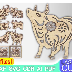 8 Wall Art. Laser cut files SVG, DXF, CDR vector plans, laser file, cnc pattern, cnc cut, laser cut, cnc route file, cnc file
