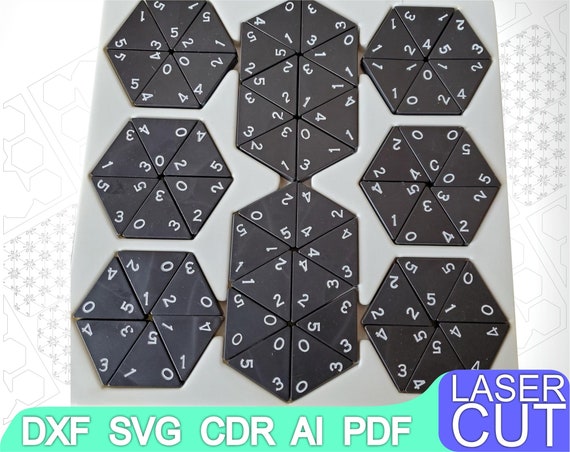 Triominos Laser Cut Files SVG DXF CDR Vector Plans, Cnc Pattern, Cnc Cut,  Laser Cut 