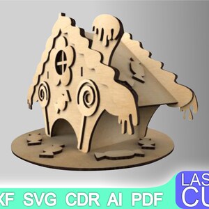 Tea house. cnc files DXF, CDR, SVG, dxf files for cnc, laser cut files, vector files, vector cutting plan, cnc plans, cnc