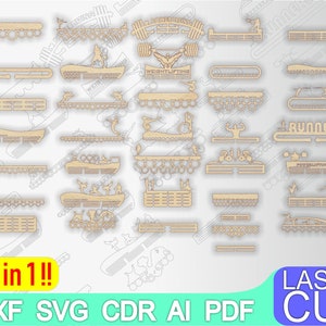 37 Medaillenhalter, Medaillenhalter Svg CNC Router, Digital, Vektor-Dateien, Dxf, Cdr, Ai, Svg