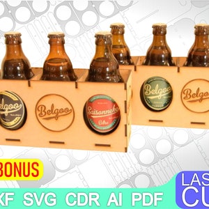 Wooden 3 Pack Beer, Pack Beer svg, Laser Cut, CNC Cutting, CNC Router, Digital, Vector Files, Instant Download, Dxf, Cdr, Ai, Svg