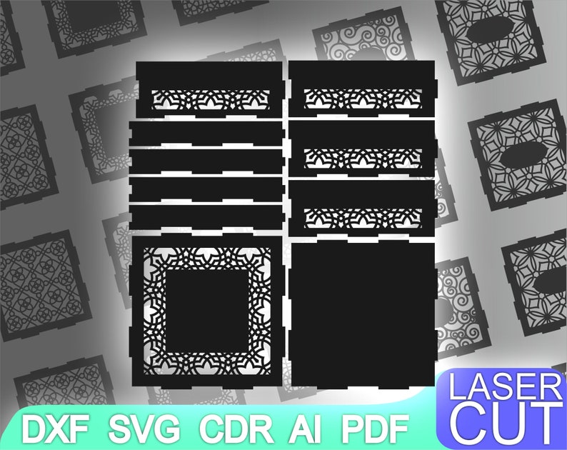 Laser Cut Box. Laser Cut Files SVG DXF CDR Vector Plans - Etsy
