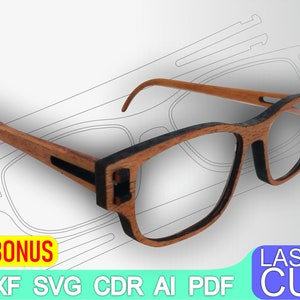 Glasses SVG. Vector dxf, cdr,svg for CNC, vector file, digital vector art, cnc, cnc file, cnc pattern, cnc cut, laser cut