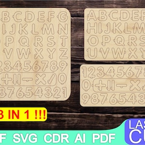 Wood alphabet puzzle for kids english alphabet kids puzzle abc puzzle Laser cut vector model | Laser Cut File | CNC | SVG | DXF