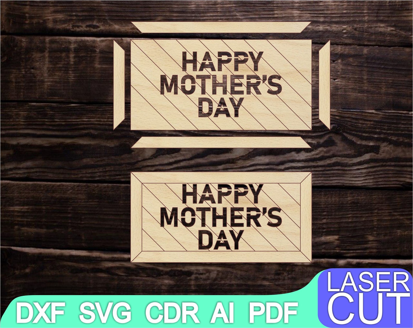 Mother's Day 18 files vector set Laser Cut CNC Cutting Etsy