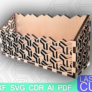Box Organizer. Vector dxf, cdr,svg for CNC, vector file, digital vector art, cnc, cnc file, cnc pattern, cnc cut, laser cut