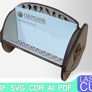 Kartenhalter Organizer Laser geschnitten Dateien SVG DXF, Laser-Datei, cnc-Muster, cnc geschnitten, Laser geschnitten, Digital, Vektor-Dateien, Cdr, Ai, Svg