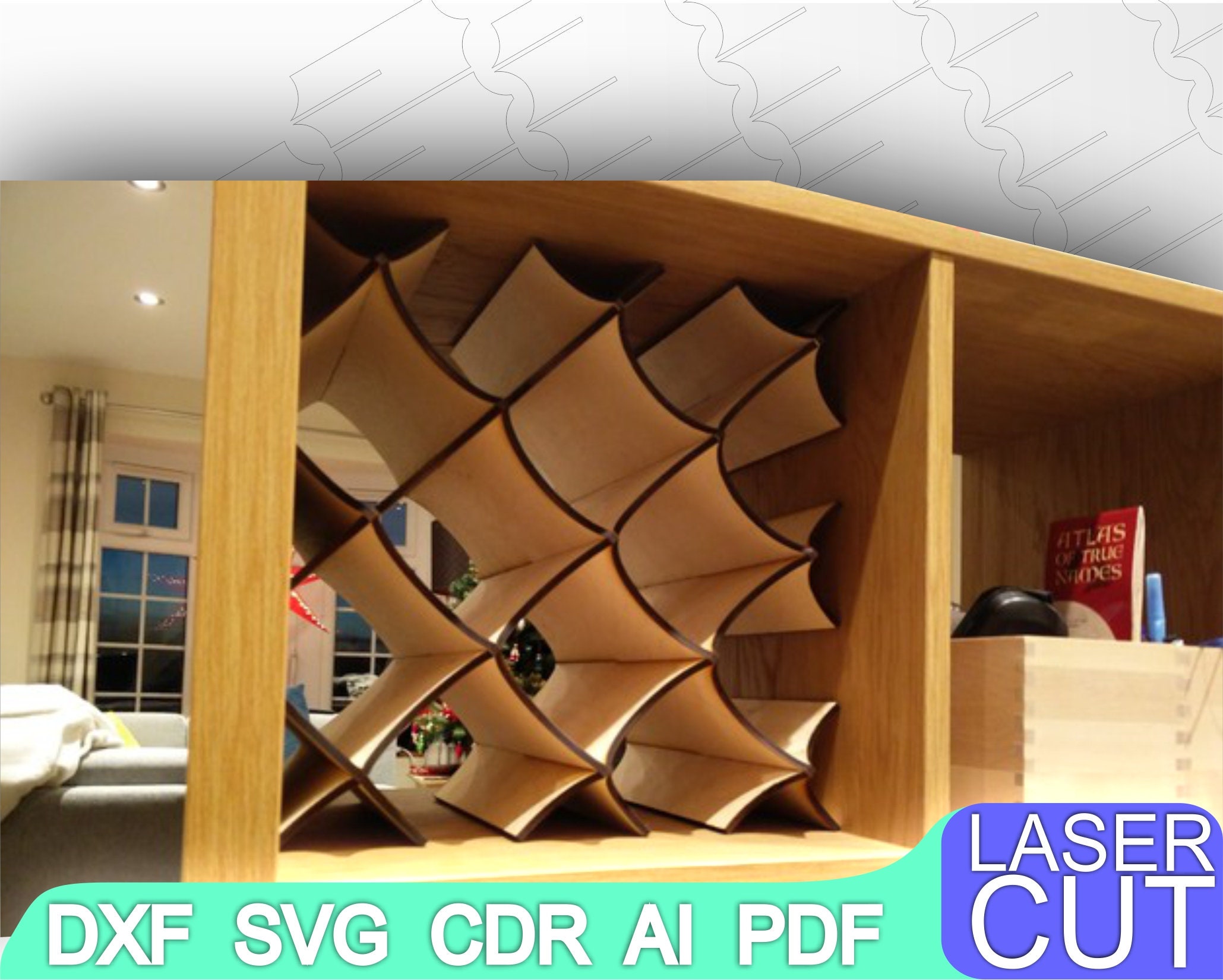 Cnc Router Wine Rack 8 Wine Stand Laser Cut File CNC Router Digital Vector - Etsy