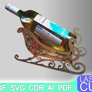 Wine stand laser cut file, CNC Router, Digital, Vector Files, Dxf, Cdr, Ai, Svg vector file, vector cut file, cnc file, cnc pattern, cnc cut