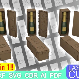 3 Laser Cut Box. Laser Cut Files SVG DXF CDR Vector Plans - Etsy