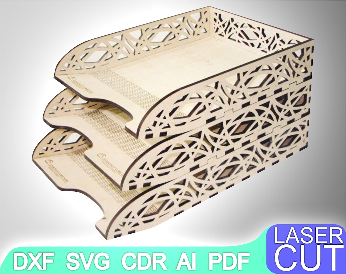 Organizer Laser Cut Files SVG DXF, CDR Vector Plans, Laser File, Cnc ...