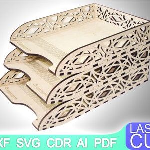 Organizer Laser cut files SVG DXF, CDR vector plans, laser file, cnc pattern, cnc cut, laser cut, Digital, Vector Files, Cdr, Ai, Svg