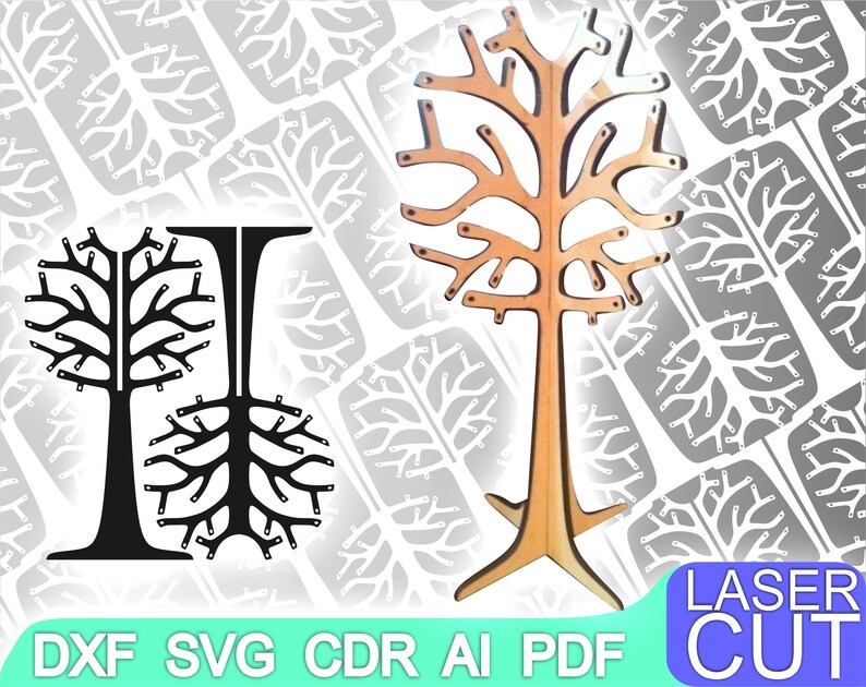 Download 9 Earring stand stand earrings svg Laser cut files SVG DXF ...