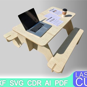 Table Desk Laser cut files SVG DXF CDR vector plans, files Instant download, cnc pattern, cnc cut, laser cut