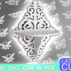 Shelves Laser cut files SVG DXF, CDR vector plans, laser file, cnc pattern, cnc cut, laser cut, Digital, Vector Files, Cdr, Ai, Svg