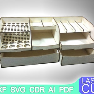 Organizer Laser cut files SVG DXF, CDR vector plans, laser file, cnc pattern, cnc cut, laser cut, Digital, Vector Files, Cdr, Ai, Svg