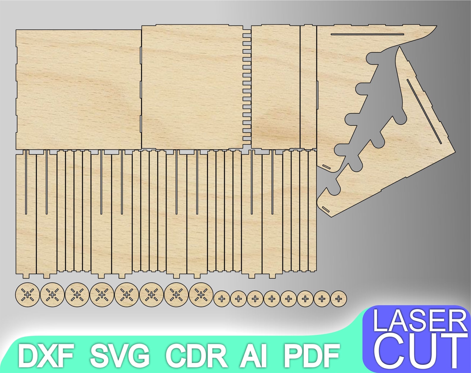 Laser Cut Box. Laser Cut Files SVG DXF CDR Vector Plans - Etsy