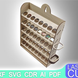 SVG Vertical Citadel Paint Organizer FILE Laser Cutting 