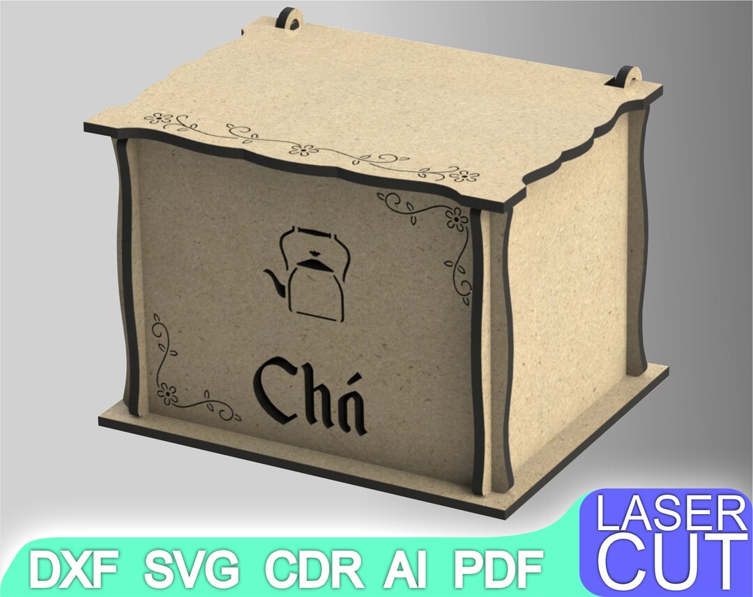 Laser cut box. Laser cut files SVG DXF CDR vector plans - Etsy Portugal