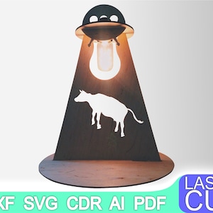 Night light Laser cut files Cnc router plans DXF SVG CDR Lamp vector Instant download file cnc vector plans, cnc pattern, cnc cut, Laser cut