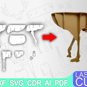 STRUISVOGEL PLANK - dxf plan laser snijden bestand interieur interieur interieur, CNC Router, Digital, Vector Files, Dxf, Cdr, Ai, Svg