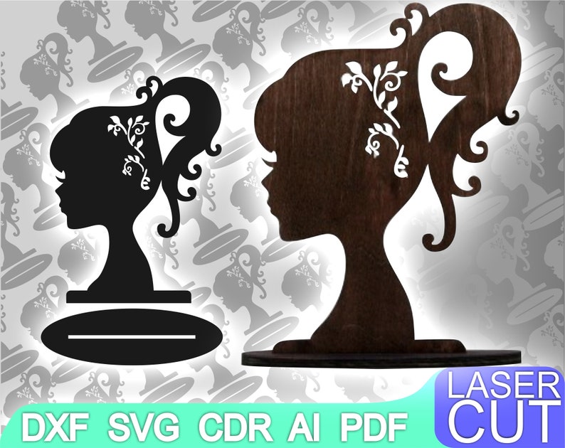 Download 9 Earring stand stand earrings svg Laser cut files SVG DXF ...