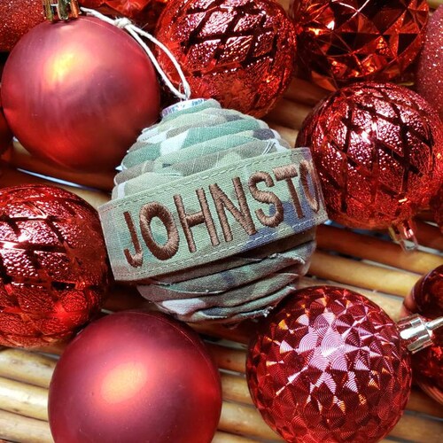 US Air Force, USAF Christmas Name Tape Ornament, Military Christmas decor, Personalized name tape ornament, USAF mom gift, Air Force wife