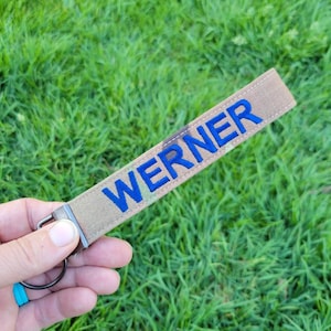 US Air Force Space Force Personalized Name Tape, Key Fob Chain, military wristlet, OCP keychain, Space Force Mom gift, USSF military wife