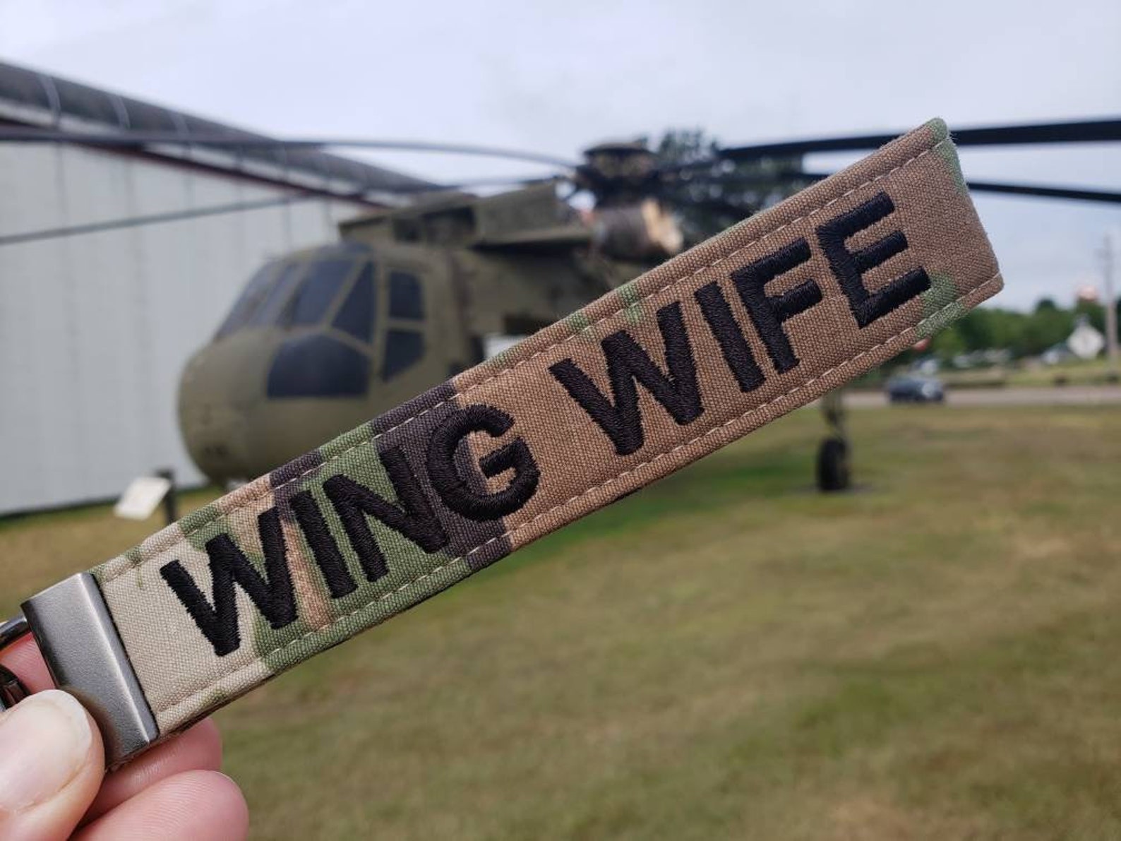 US Army Personalized Name Tape Key Fob Chain Military Key Etsy