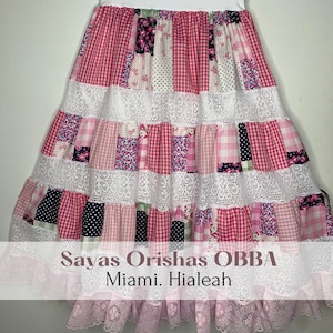 OBBA saya can can/Saya forrada/Saya de cuadros de vichy(guingas), piezas de colores y estampados /Cinturilla de lycra/MIAMI.