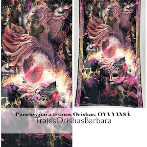 OBBA/Paneles para trono Obba/Paneles de pared para decorar/Tamaño de 100 pulgadas x 57/TrajesOrishasBarbara/Miami
