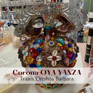 OYA YANSA/ Corona para Oya Yanza/Coronas Orisha/Coronas de Santo/Trajes Orishas Barbara/Miami/Hialeah.